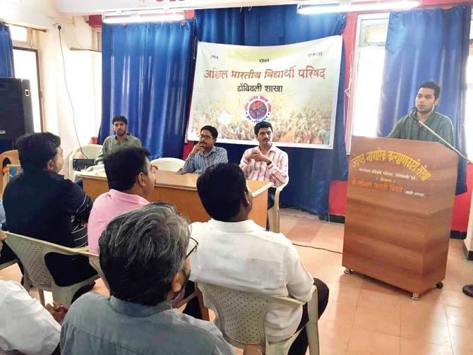 The ABVP had also organised an event in Dombivli on Friday, in which they invited Suyash Desai, Vice President of ABVP’s JNU wing. In the event, there was a discussion about the other aspects of JNU, which they allege is not being spoken about