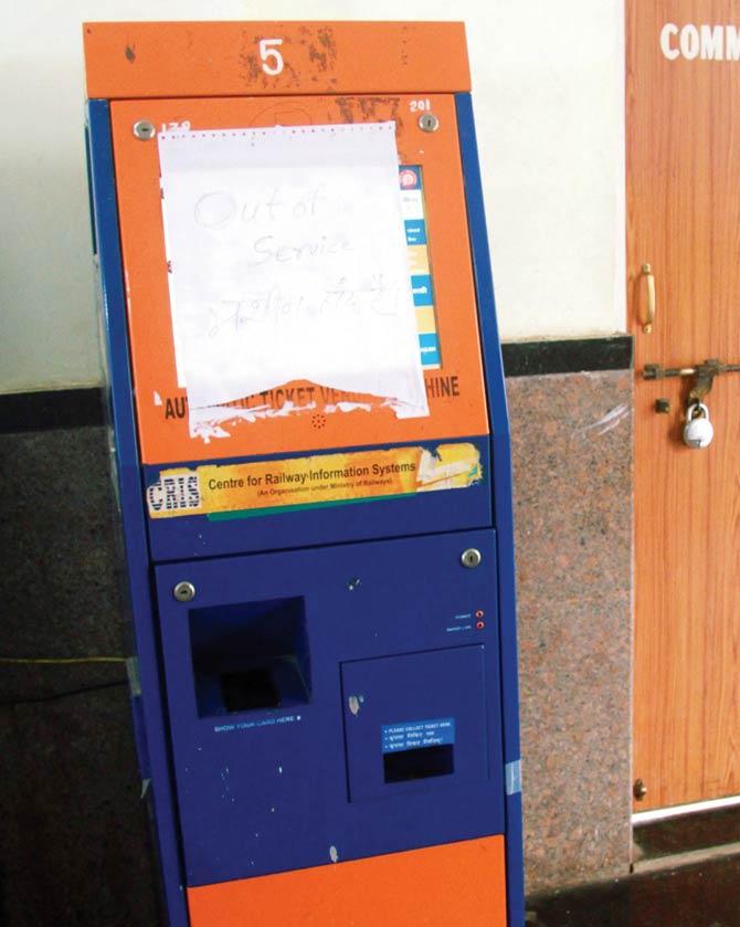 A file picture of a non-functioning ATVM. Officials agree that even if the ATVM is not corrupted or under repairs it takes a lot of time to get the ticket