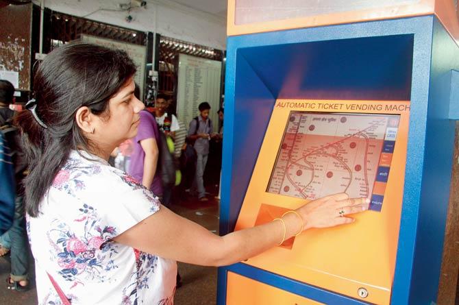 The time saving ATVMs are slowly catching on with Western Railway commuters. File Pic