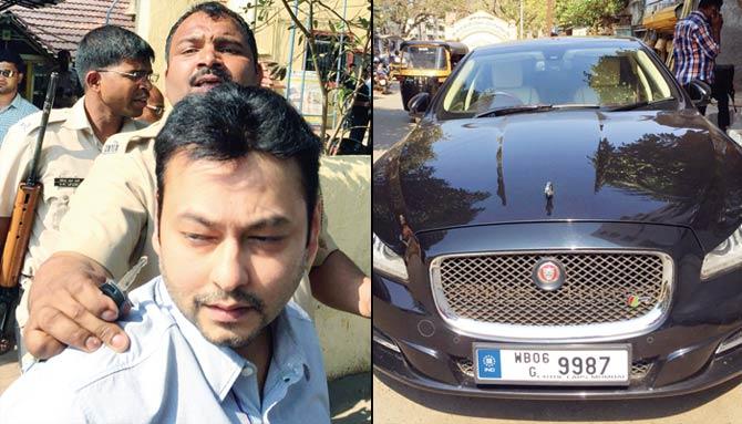 Businessman Aaditya Maniktala (above) was driving his jaguar on the Mumbai-Ahmedabad highway on Saturday morning when the incident occurred