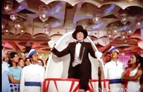 A screen from the My Name is Anthony Gonsalves song in Amar Akbar Anthony