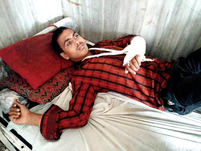 Bhushan Mundokar recuperating at the civic-run Central Hospital in Ulhasnagar