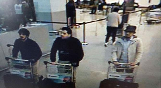 A screengrab of the airport CCTV camera showing suspects of this morning