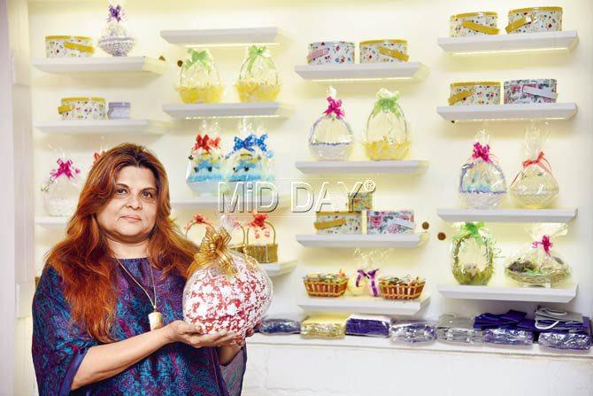 Desiree Attari with a decorated Easter egg