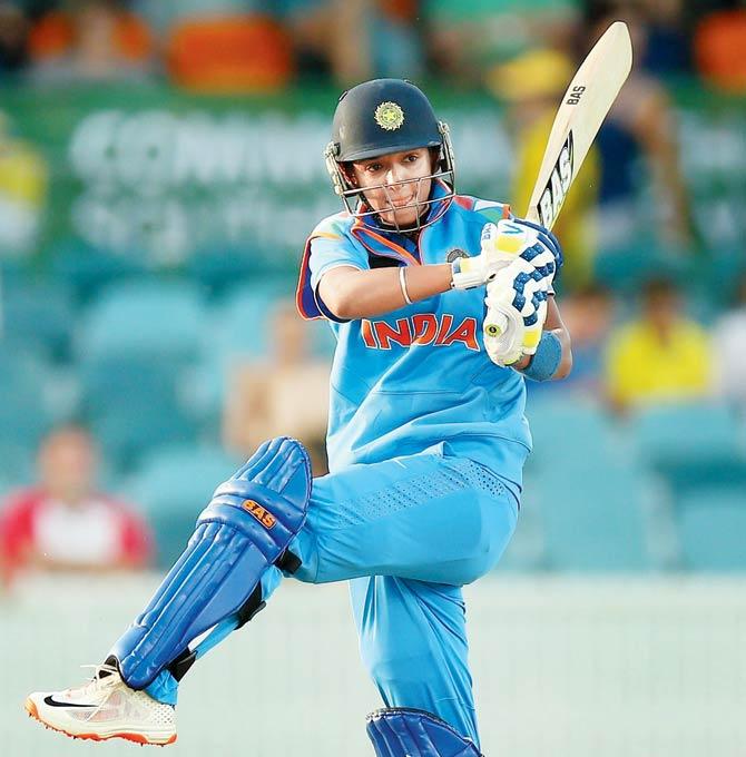 India’s Harmanpreet Kaur plays a leg-side shot against Australia at Canberra last month. Pic/Getty ImagesIndia’s Harmanpreet Kaur plays a leg-side shot against Australia at Canberra last month. Pic/Getty Images