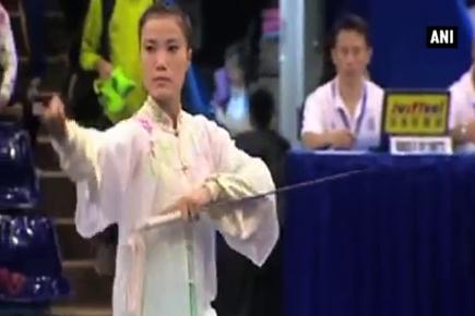 Indian Wushu player wins gold at South Asian Games