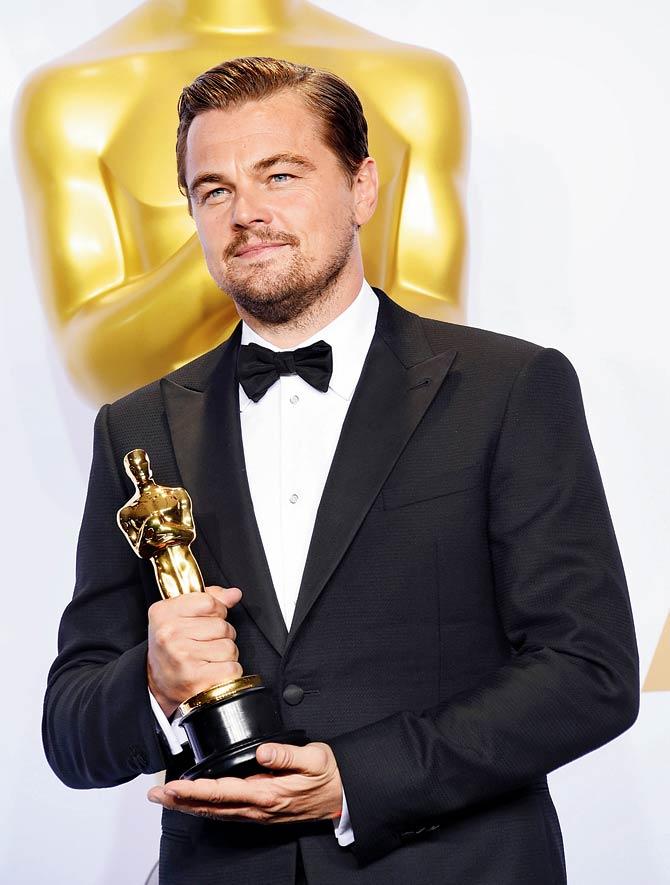 On the Oscars stage, Leonardo DiCaprio had spoken about climate change and the politics of greed. Pic/AFP