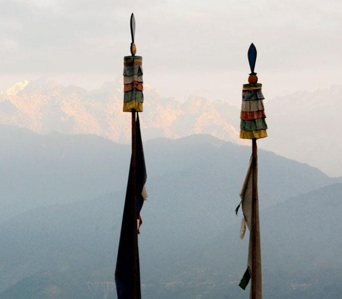 Mount Kangchenjunga seen from Pelling in Sikkim