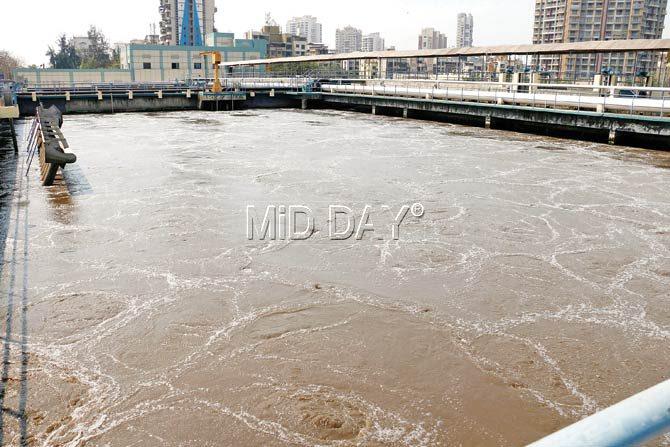 The sewage treatment plant at Nerul sector 50 has a capacity of around 100 MLD. Pics/Swarali Purohit