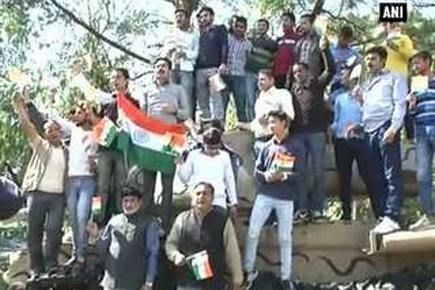 Kin of Airforce martyrs protest against India-Pak match in Dharamshala