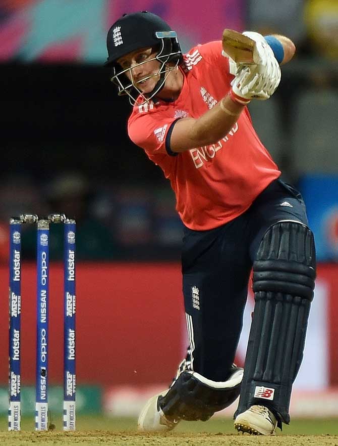 Joe Root during his match winning innings of 83 against South Africa at Wankhede stadium on Friday evening.