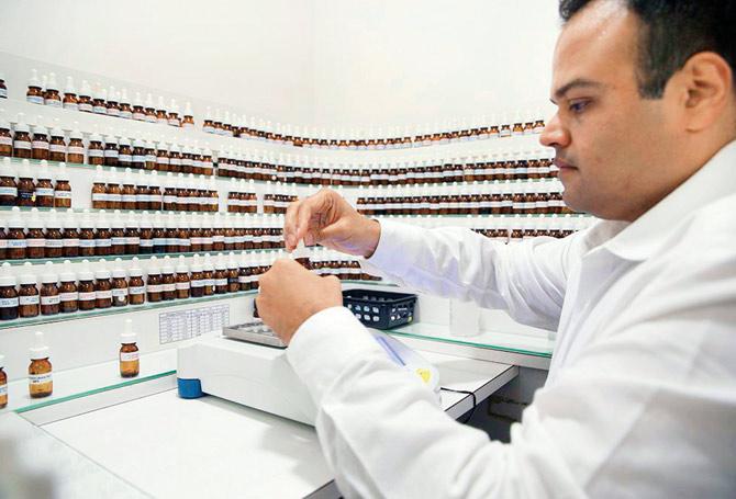 (Left to right) Rajiv Sheth at work; Citrus fragrance sparkles with energy