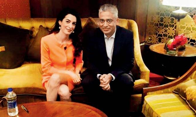 Amal Clooney and Rajdeep Sardesai