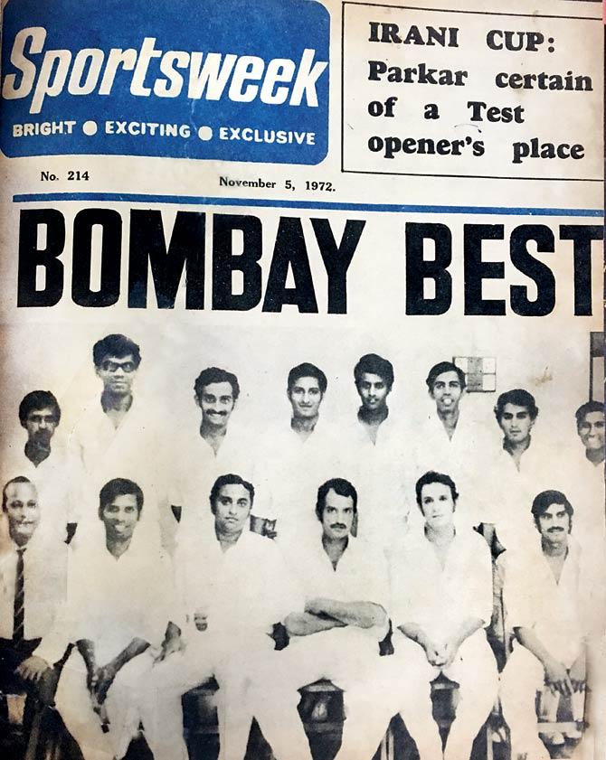 The 1972 Irani Cup-winning Mumbai team