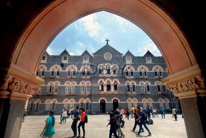 St Xavier’s College in Dhobi Talao. Pic/Sameer Markande