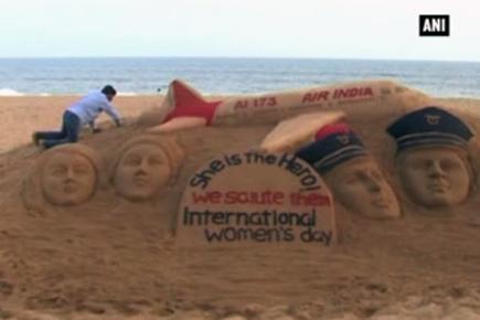 Sand artist's special tribute on International Women's Day
