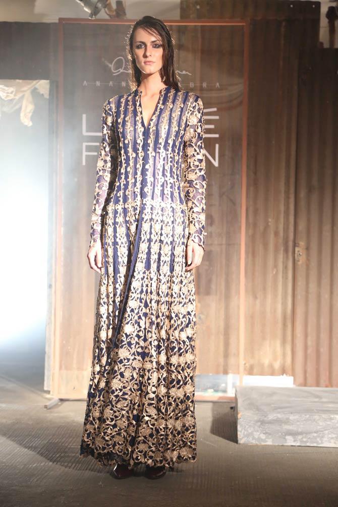 A model walks the ramp during Anand Kabra