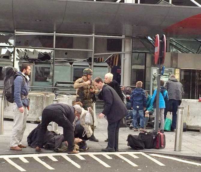 Injured person at Brussels Airport