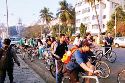 Cycle ride across South Mumbai combines breakfast and travel