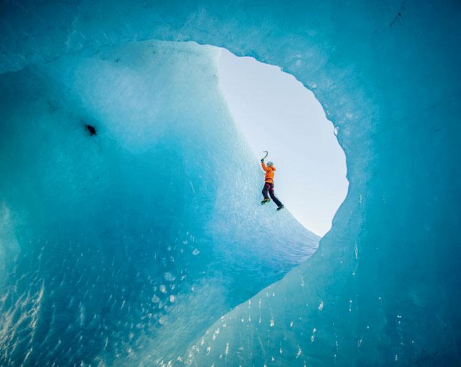 Photographer Tim Kemple and ice climbers Klemen Premrl and Rahel Schelb push the boundaries of climbing during their expedition to Iceland’s Vatnajökull Glacier in the film, Climbing Ice: The Iceland Trifecta