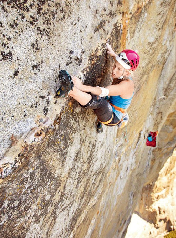 Emily Harrington on her climb to the El Capitan’s Golden Gate