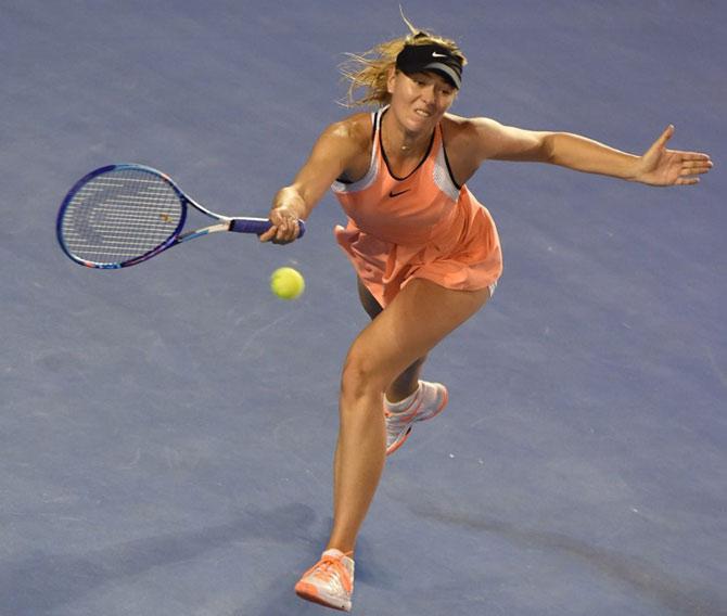 Maria Sharapova during the Australian Open match