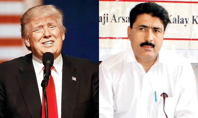 Donald Trump (left) Shakeel Afridi was first tried for treason but later convicted for his alleged links with terror groups. Pics/AFP