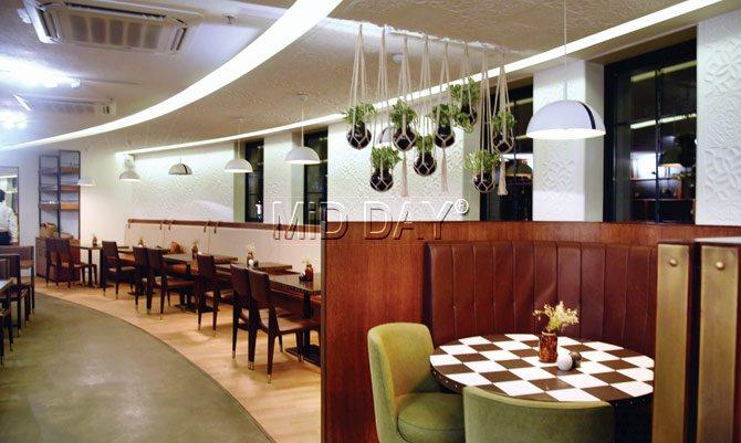 The interiors of the café have been designed by Anjali Mody. Pics/Nimesh Dave