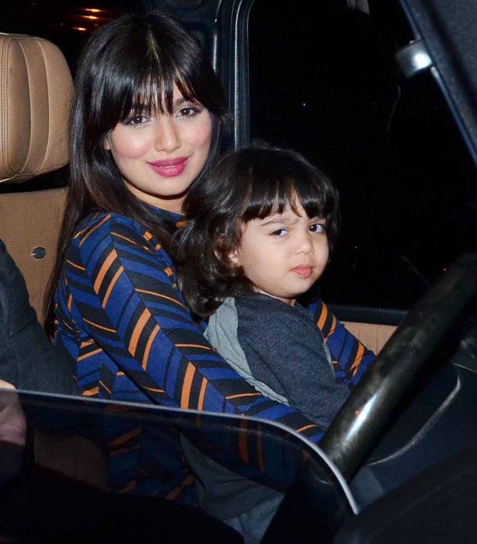 Spotted: Ayesha Takia with hubby Farhan Azmi and son Mikail in Bandra