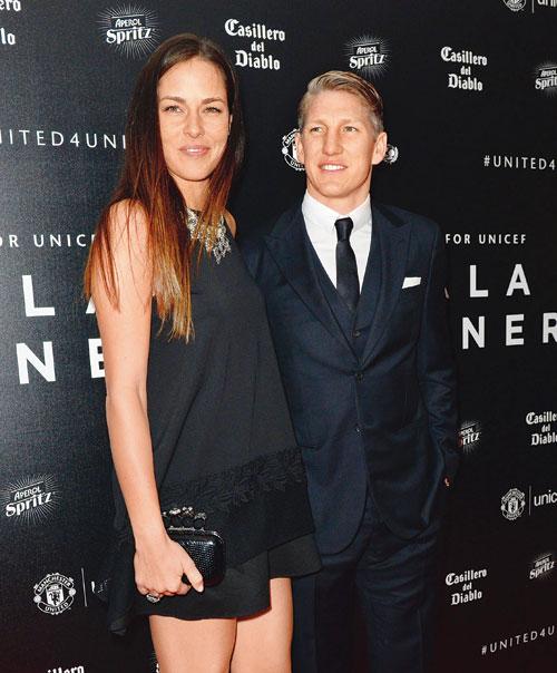 Ana Ivanovic and Bastian Schweinsteiger at an event in England last year. pic/afp