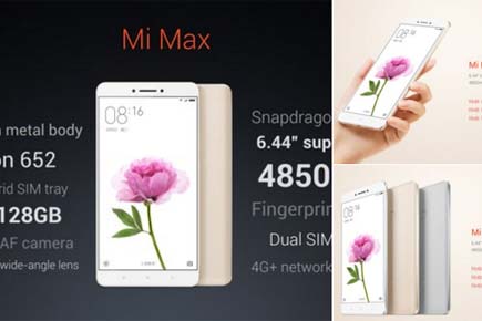 Technology: Xiaomi unveils 6.44-inch Mi Max smartphone