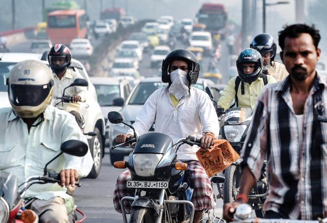 New Delhi, which was ranked worst in terms of air pollution in 2014, was listed 11th this time.  Pic/AFP