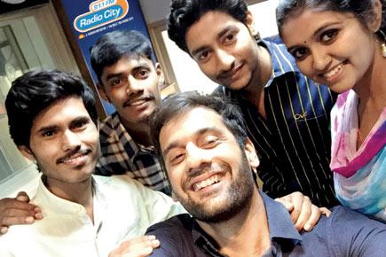 'Sairat's cast strike a pose with RJ Rohit at Radio City 91.1 FM