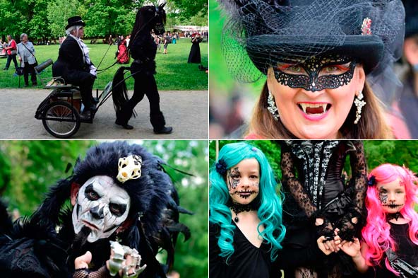 Photos: Revellers in bizarre outfits at Wave-Gotik-Treffen festival