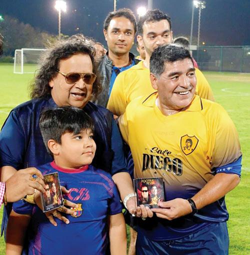 Bappi Lahiri with Maradona