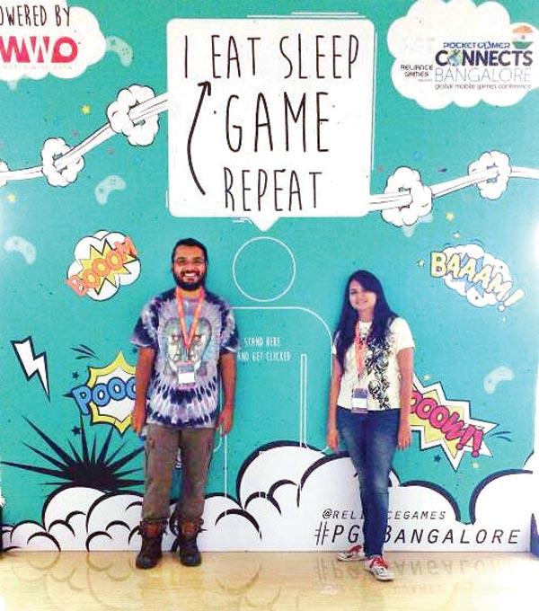Gamers and game developers Nairath Roy and Aarti Gaur