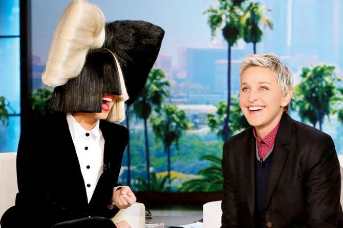 Sia on the Ellen DeGeneres show