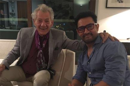 Photo of the day! Aamir Khan dines with Ian McKellen in Mumbai