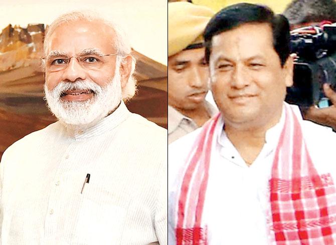 Narendra Modi and Sarbananda Sonowal