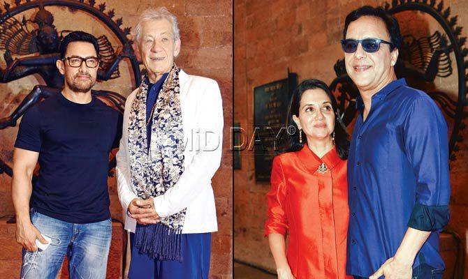 Aamir Khan and Ian McKellen. Pics/Sameer Markande