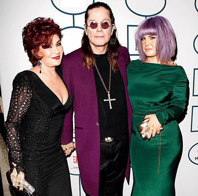 (L-R) Sharon, Ozzy and Kelly Osbourne