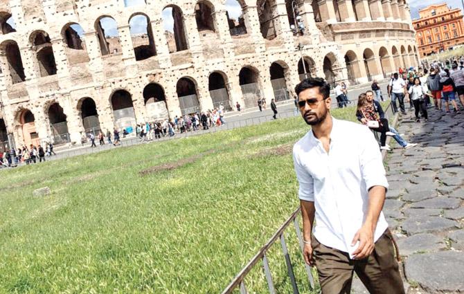Vicky Kaushal at the Colosseum in Rome