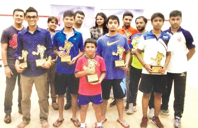 Winners of Goregaon Sports Club-ISP squash tourney with their trophies