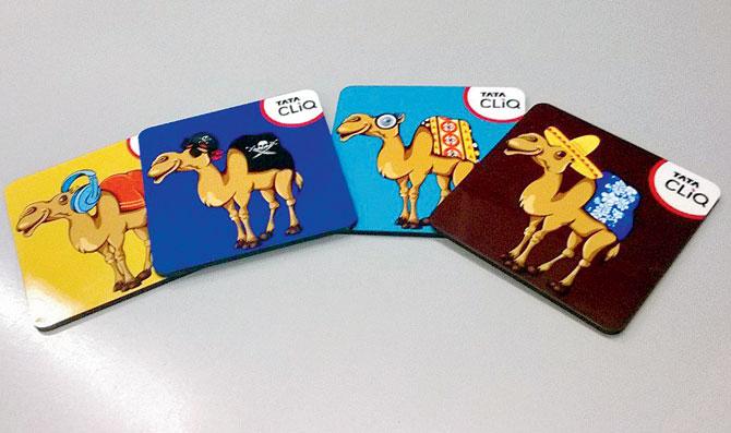 Camel coasters with the mascot