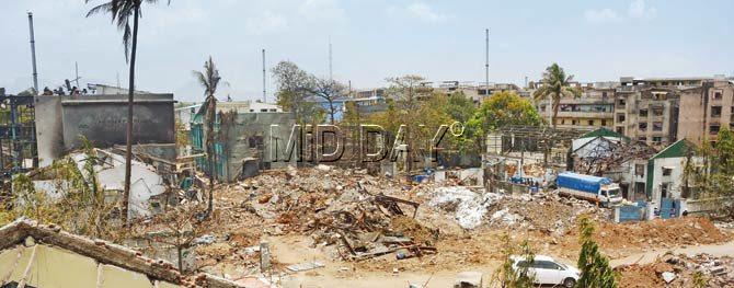 Debris from the rescue operation piled up on the premises of the chemical factory in MIDC Phase-II, Dombivli. Firefighters continue to be stationed at the site as part of contingency measures against more explosions