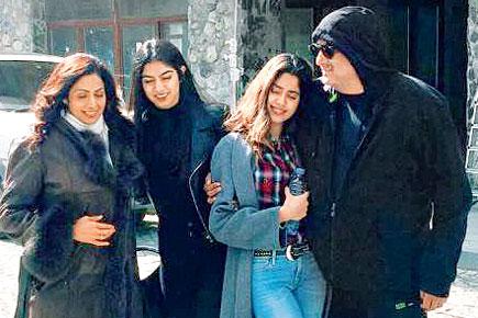 Sridevi enjoys holiday with hubby and daughters Janhvi, Khushi
