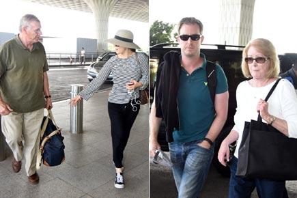 Spotted: Preity Zinta with husband Gene and in-laws in Mumbai