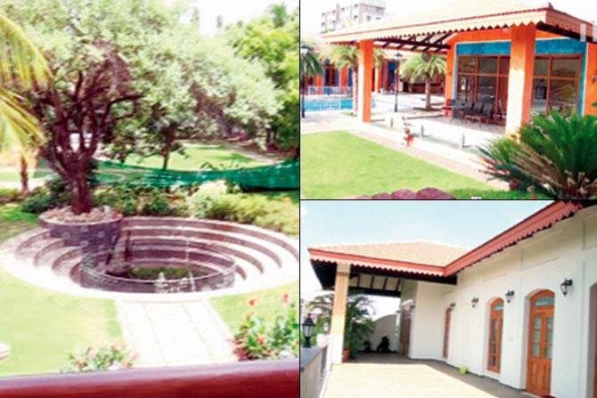 Bathed in luxury: The bungalow has an expansive tulsi garden, a huge swimming pool and 25 rooms. Visitors had to get ex-minister Chhagan Bhujbal