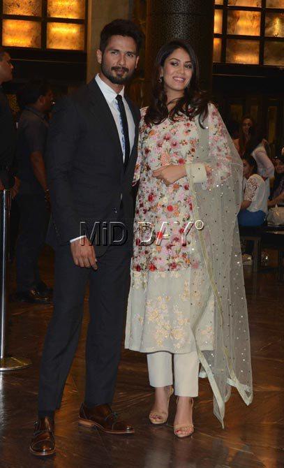 Shahid Kapoor with wife Mira Rajput