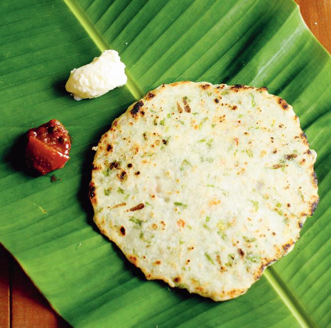 Akki Roti, an Indian bread made using rice flour in parts of Karnataka